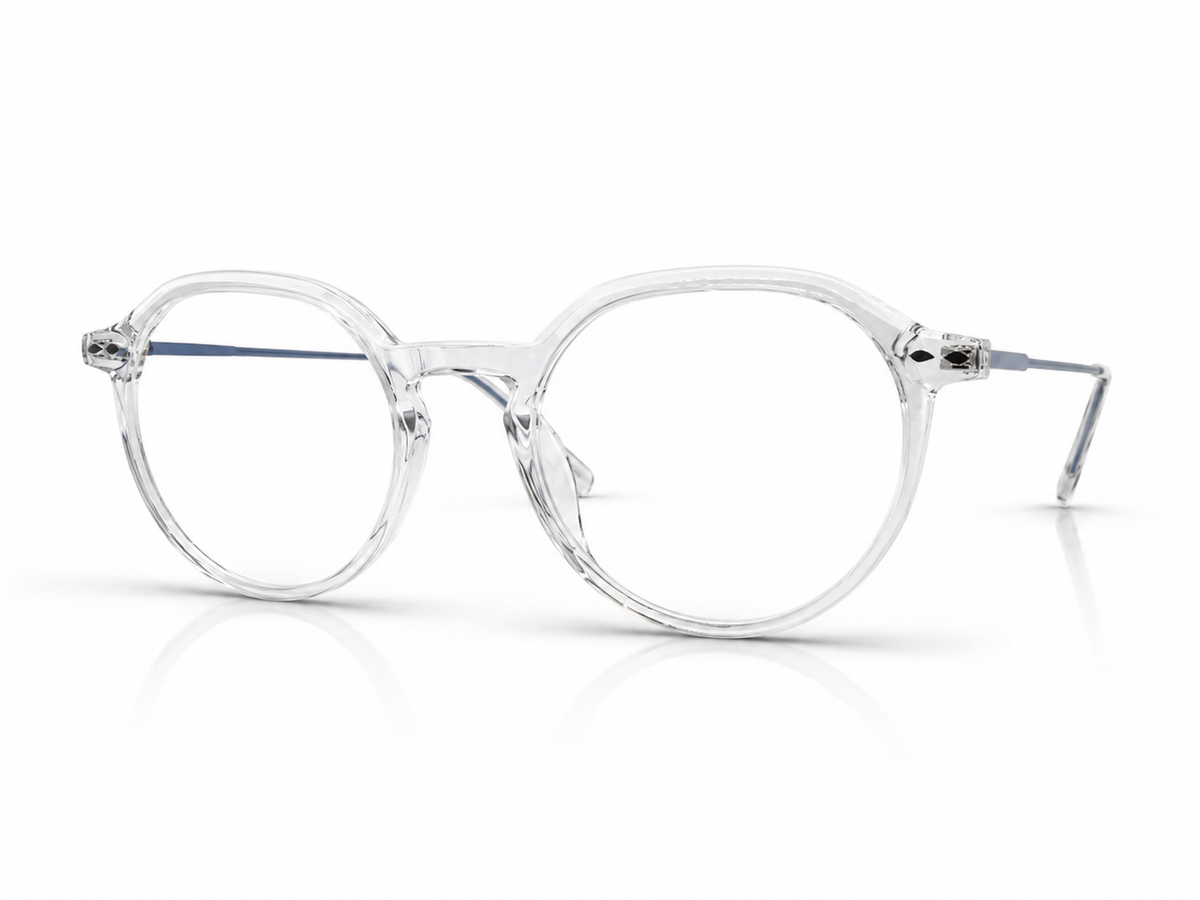 Transparent round eyeglasses 