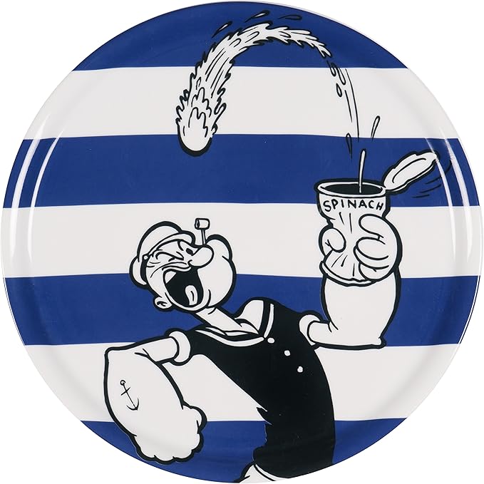 "Popeye" Porcelain Pizza Plate - 31cm, Dishwasher & Microwave Safe