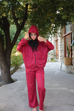 Suede Pants- Red