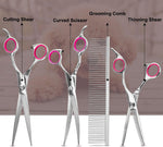 Pet Grooming Scissors Set + Comb (4 PCS)