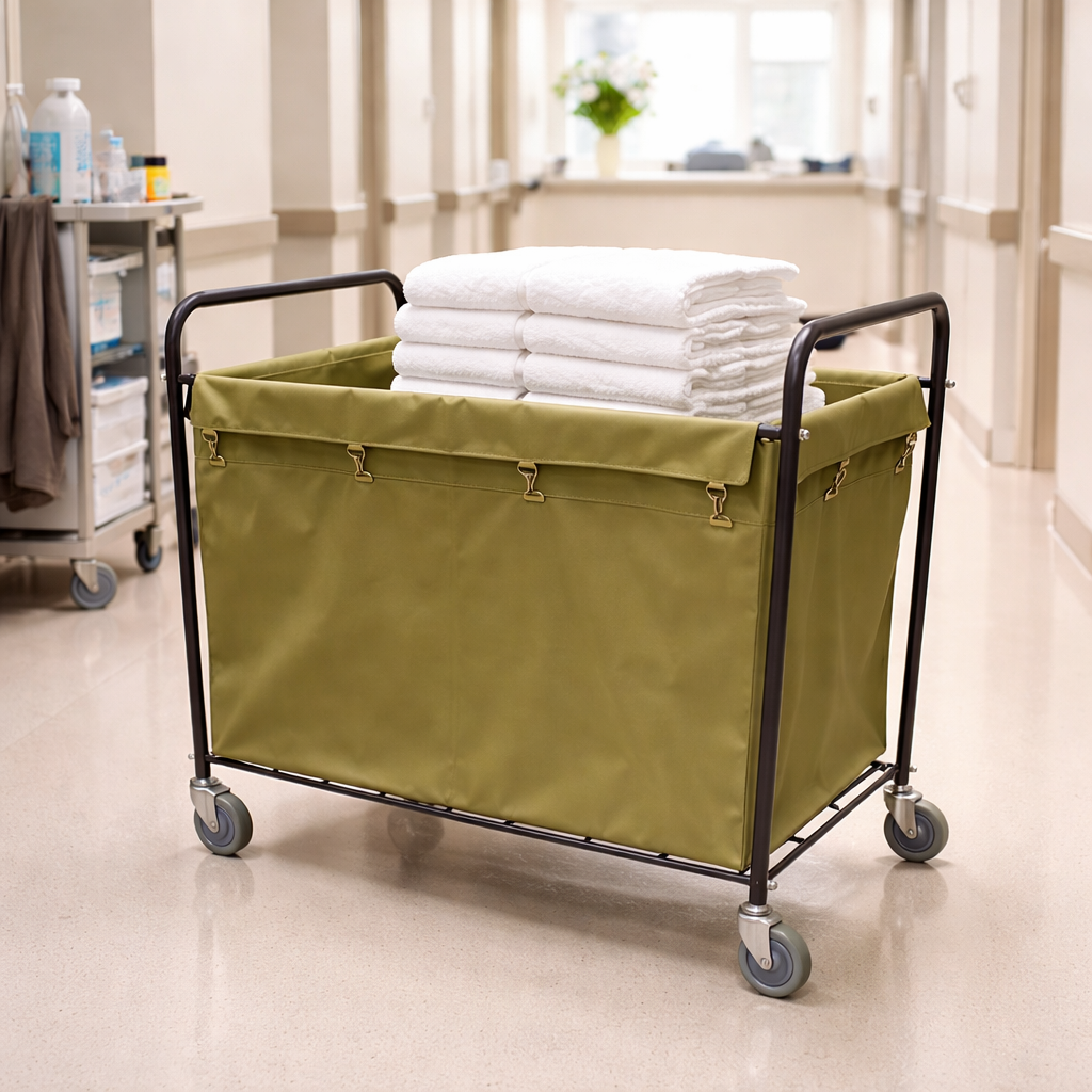 Quadrate Laundry Cart Wheeled Trolley 94 x 54.5 x 89.5 cm