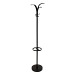 Strong coat rack with 8 metal rods black