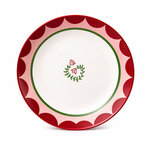 Handmade 26 cm Porcelain Dinner Plate with Sun Design