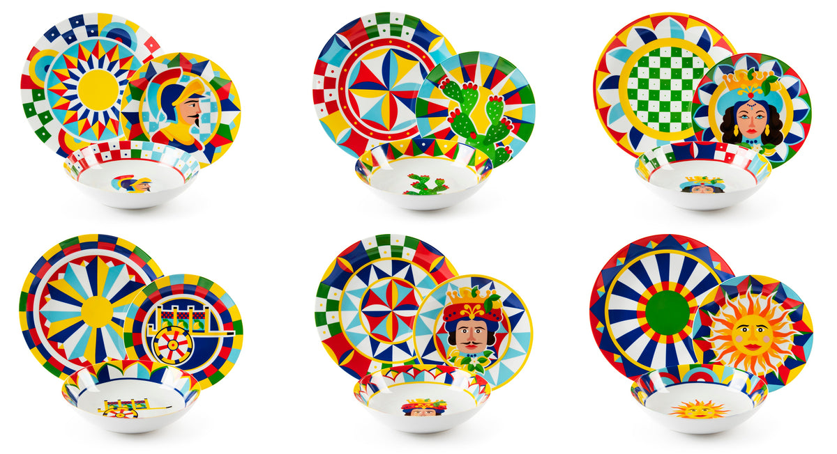 Sicilian Rhapsody 18-Piece Porcelain Dinner Set