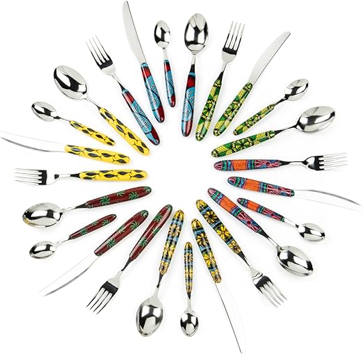 "AFRIKA" 24 PCS Multi Decorations Cutlery Set