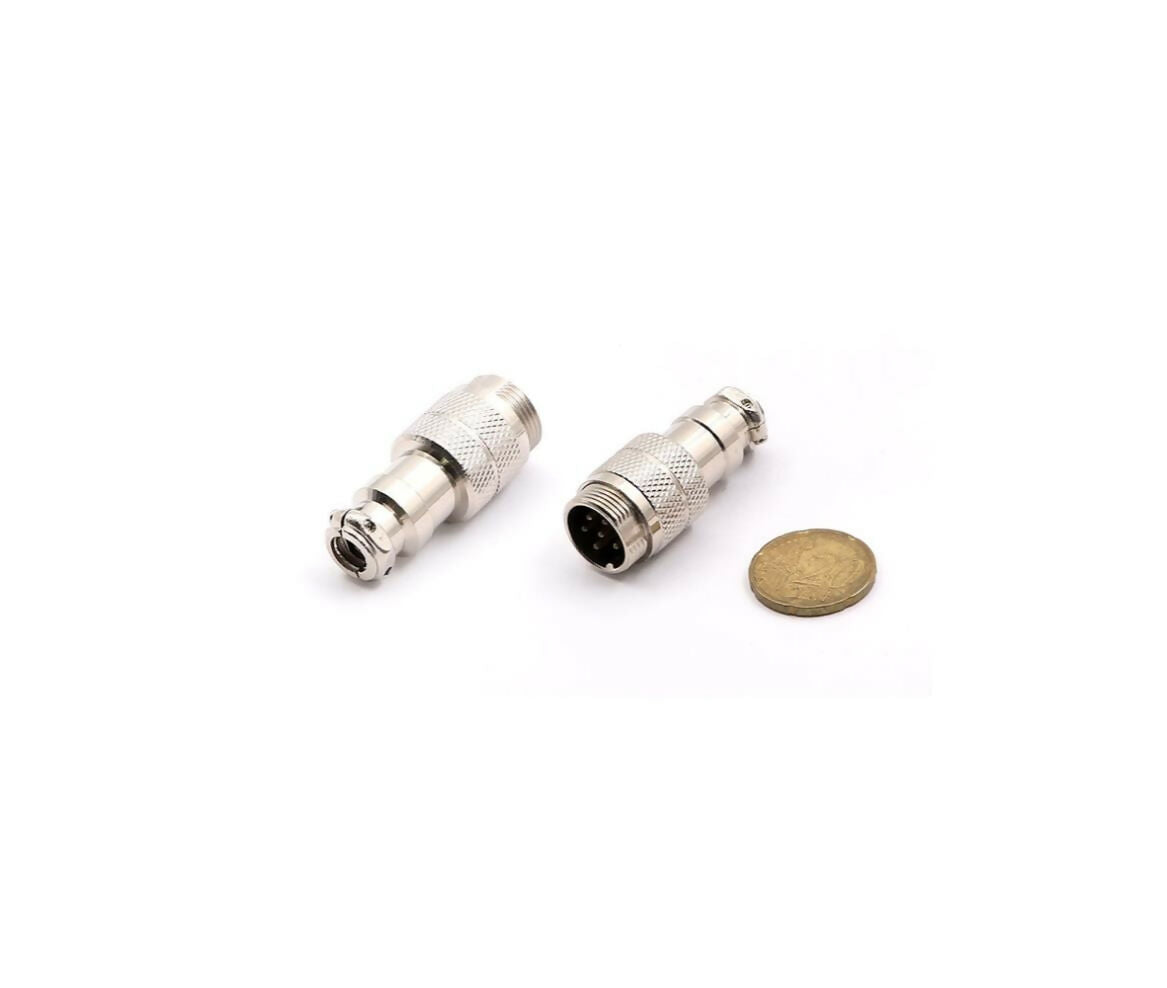 Circular Plug | Aviation Connector 6-Pin Male 16mm | Cable Mount