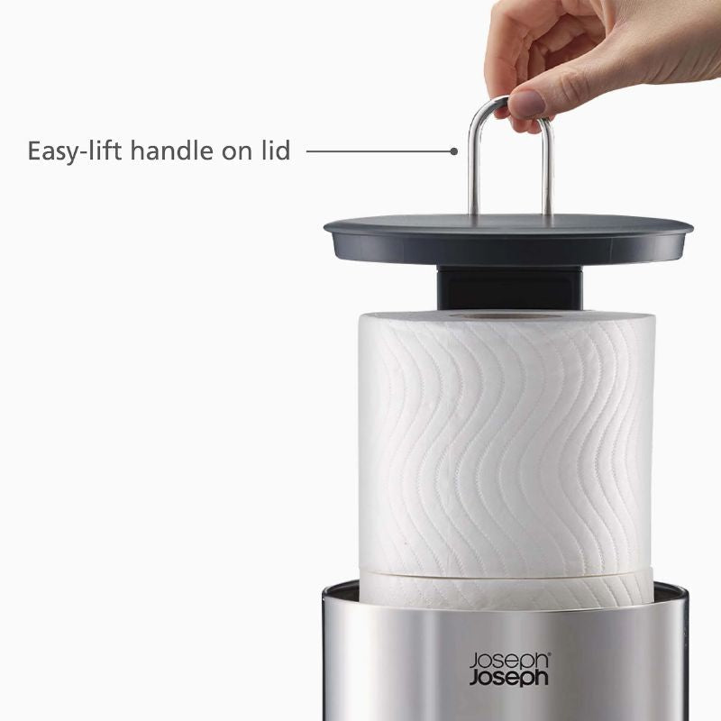 Joseph Joseph Easystore™ Luxe Stainless-steel Concealed Toilet Roll Holder