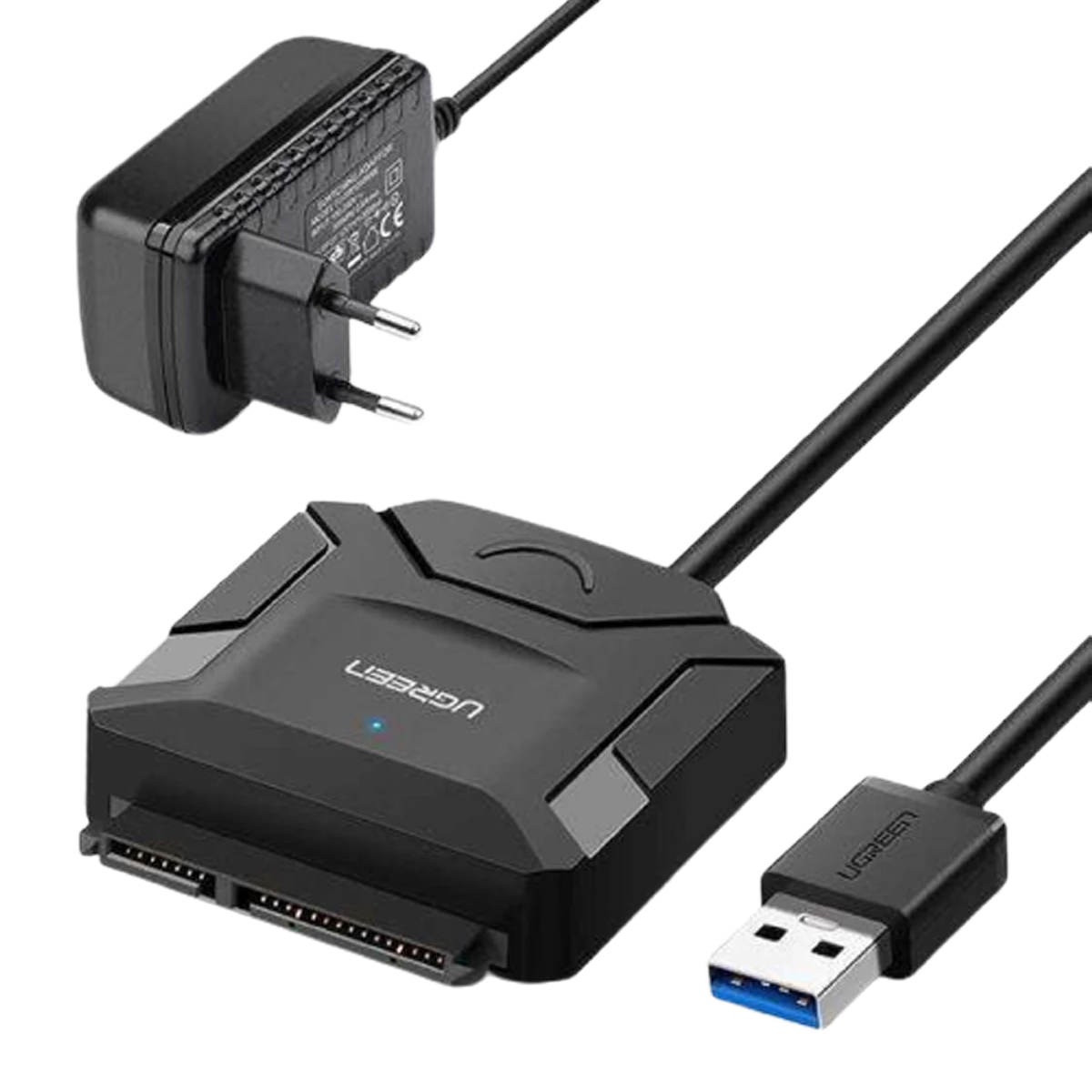UGreen (20611) USB to SATA Hard Drive Converter Cable - Black