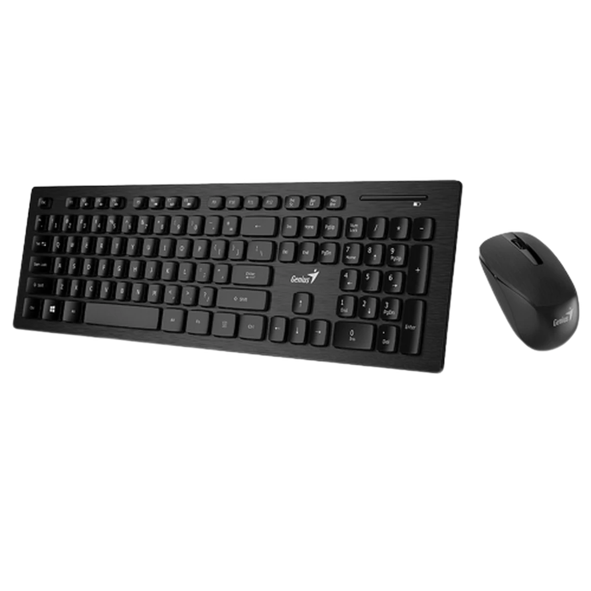 Genius Slim Star 8008 Multimedia Wireless Keyboard & Mouse Combo - US/AR Layout - Black