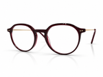 Round eyeglasses burgundy 
