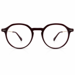 Burgundy round eyeglasses 