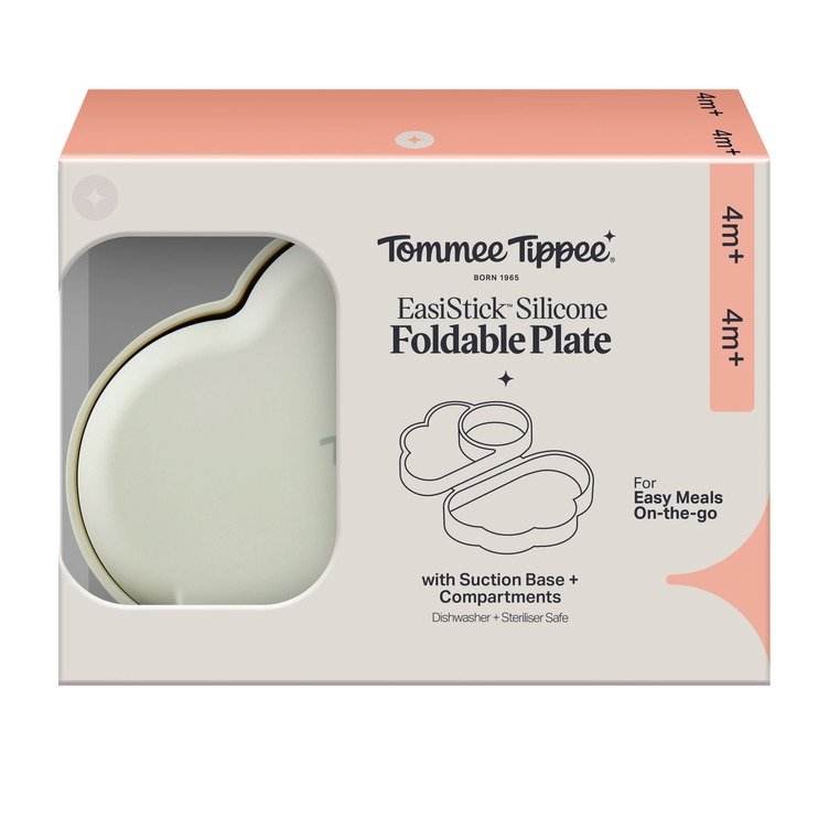 Tommee Tippee Silicone Foldable Compartment Plate with Suction Base