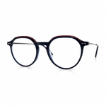 Blue and red round eyeglasses 