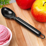 Ice Cream Scoop Serving Tool Stainless Steel 19 cm Black
