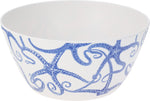 Bowl Melamine Sea Serving Bowl 25 cm Blue Sea Motif White
