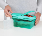 Sistema Lunch Slimline Quad with Sauce Bottle