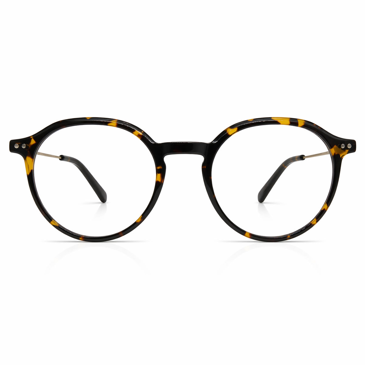 Round eyeglasses tortoise 