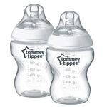 Tommee Tippee Closer to Nature Feeding Bottles (0m+) – 2 Pack