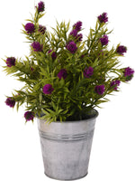 PLANT IN ZINC POT - Artificial Plant 26cm