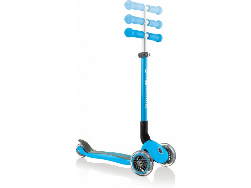 Globber Primo Lights 3-Wheel Scooter - Sky Blue
