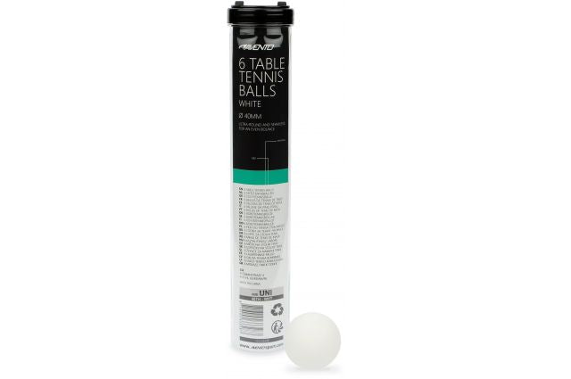 AVENTO 6 TABLE TENNIS BALLS ABS WHITE