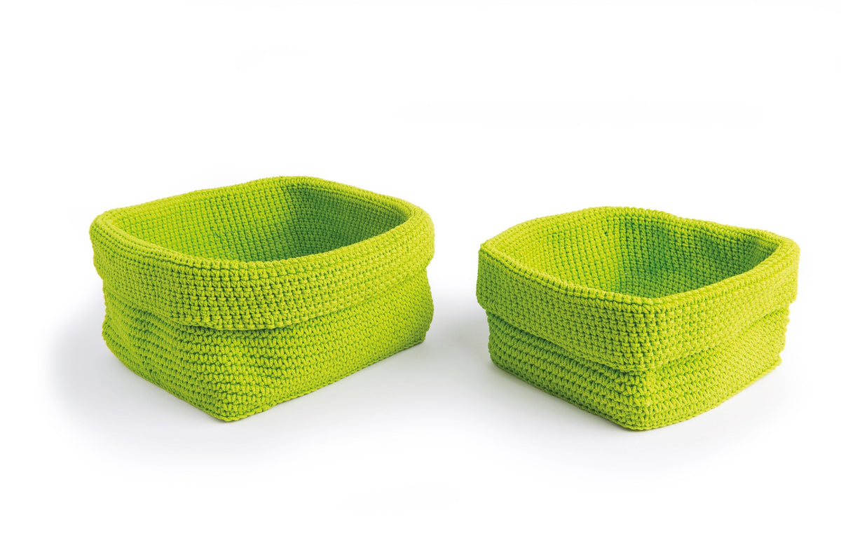 Set of 2 Rectangular Polypropylene Baskets