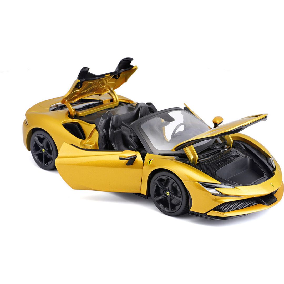 Burago Ferrari SF90 Spider 1:18 Model Car - Gold