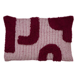 Poppy Rectangular Cushion – Tufted Cotton Removable Cover 58x38 cm