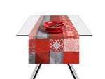 Mandala Red Table Runner - Geometric Pattern, 100% Cotton
