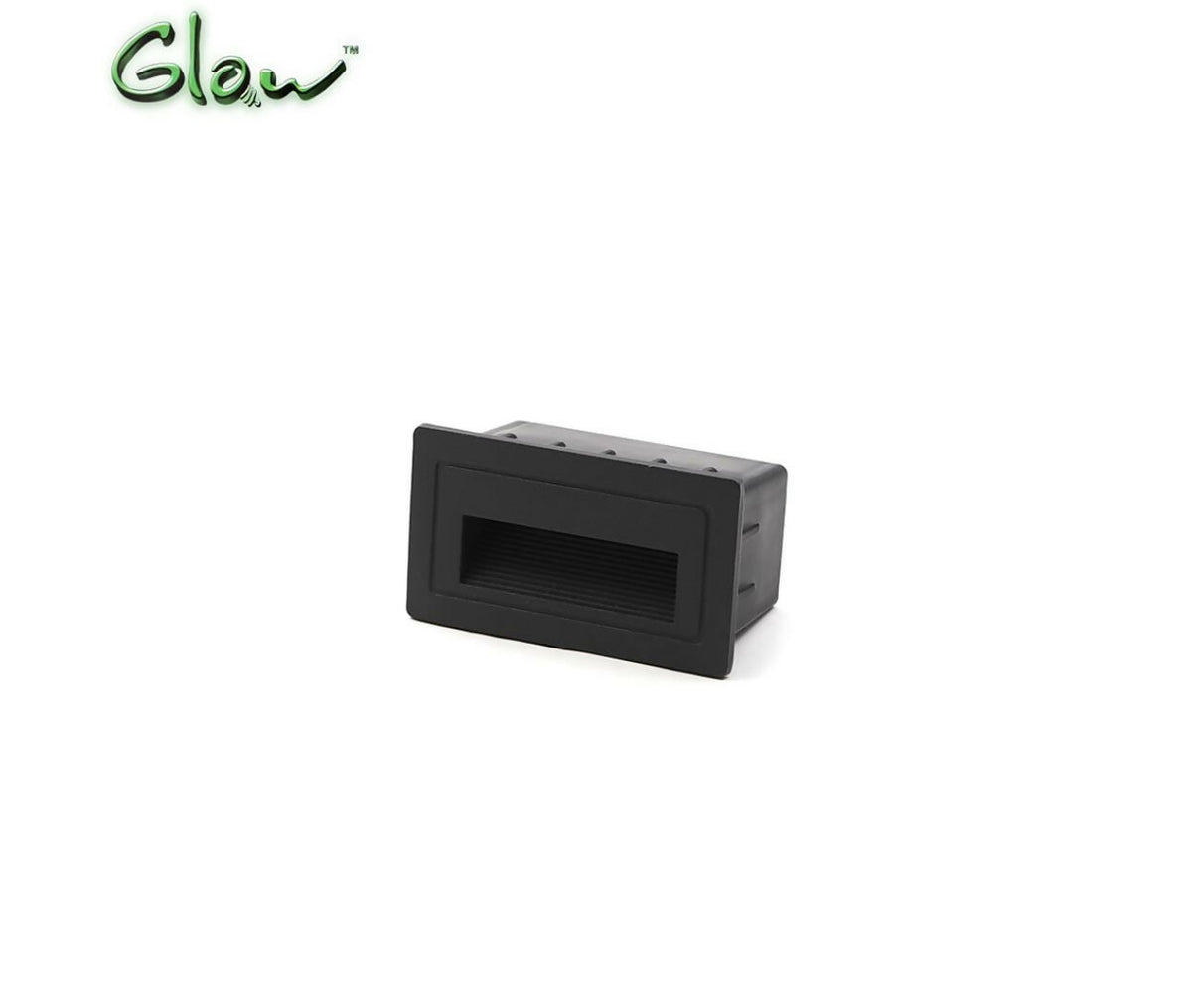 LED Light Basement | Rectangle | 220V AC 3W | 60x98x62mm Horizontal | Warm White | Gray Frame | Glow