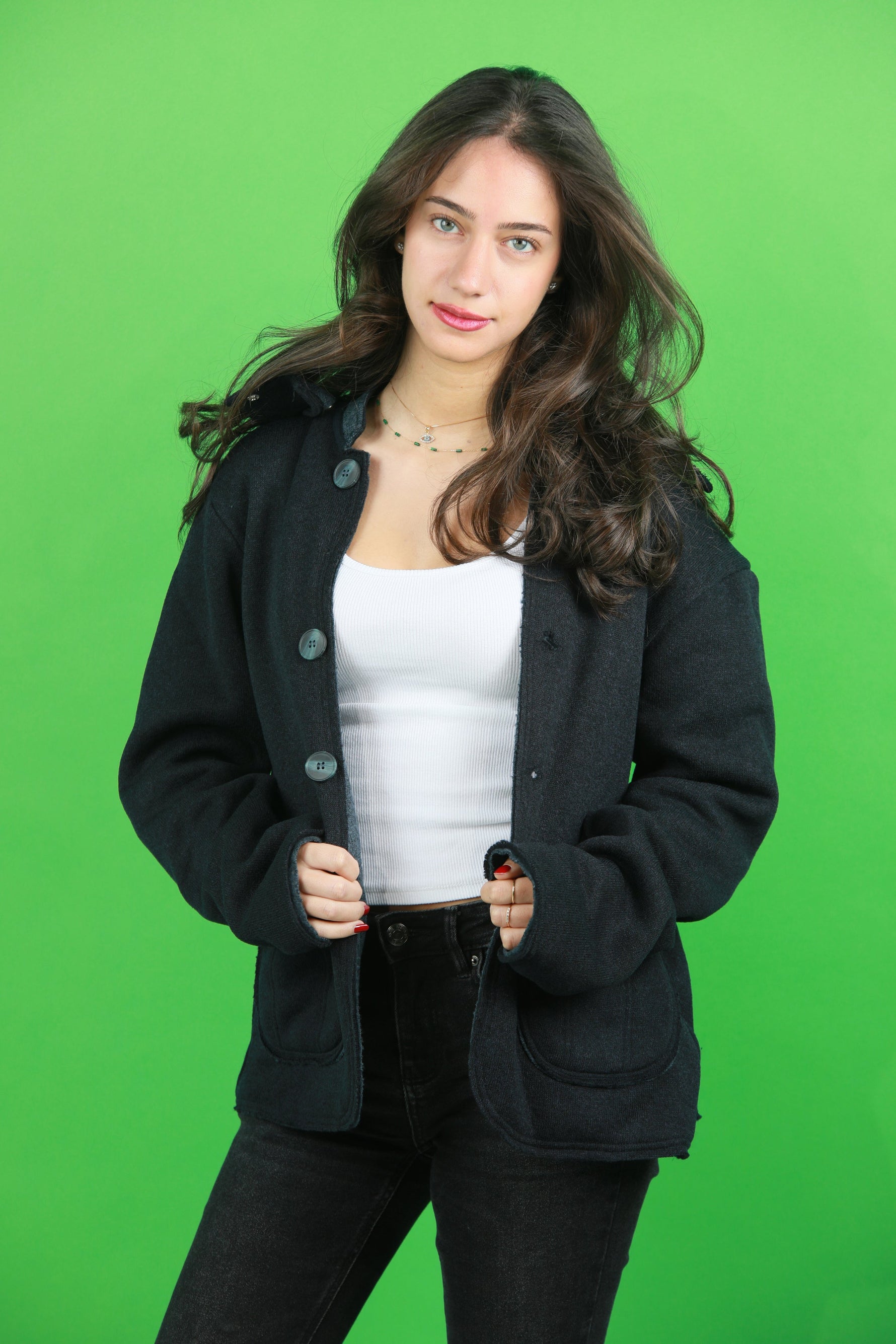 Versatile Wool Jacket - Navy