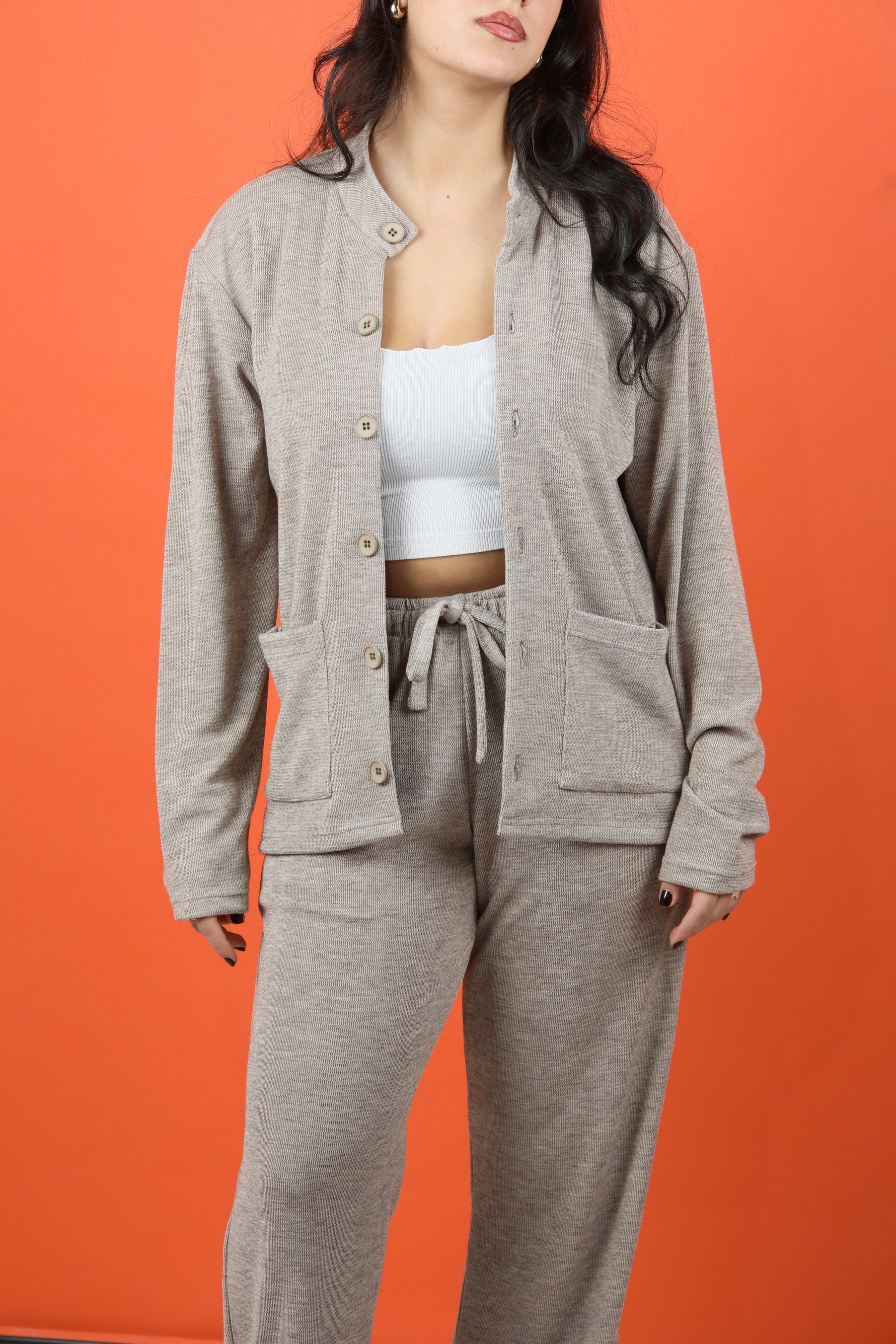 Sienna Cardigan and Pants Set - Beige