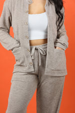 Sienna Cardigan and Pants Set - Beige