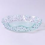 Handmade Glass Serving Plate with Colorful Pattern