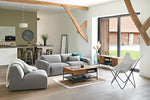 Teddy Fur Armchair White Steel Frame Modern Lounge Chair