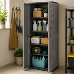 Full Height Plastic Cabinet - Dark Grey, Durable, Eco-Friendly