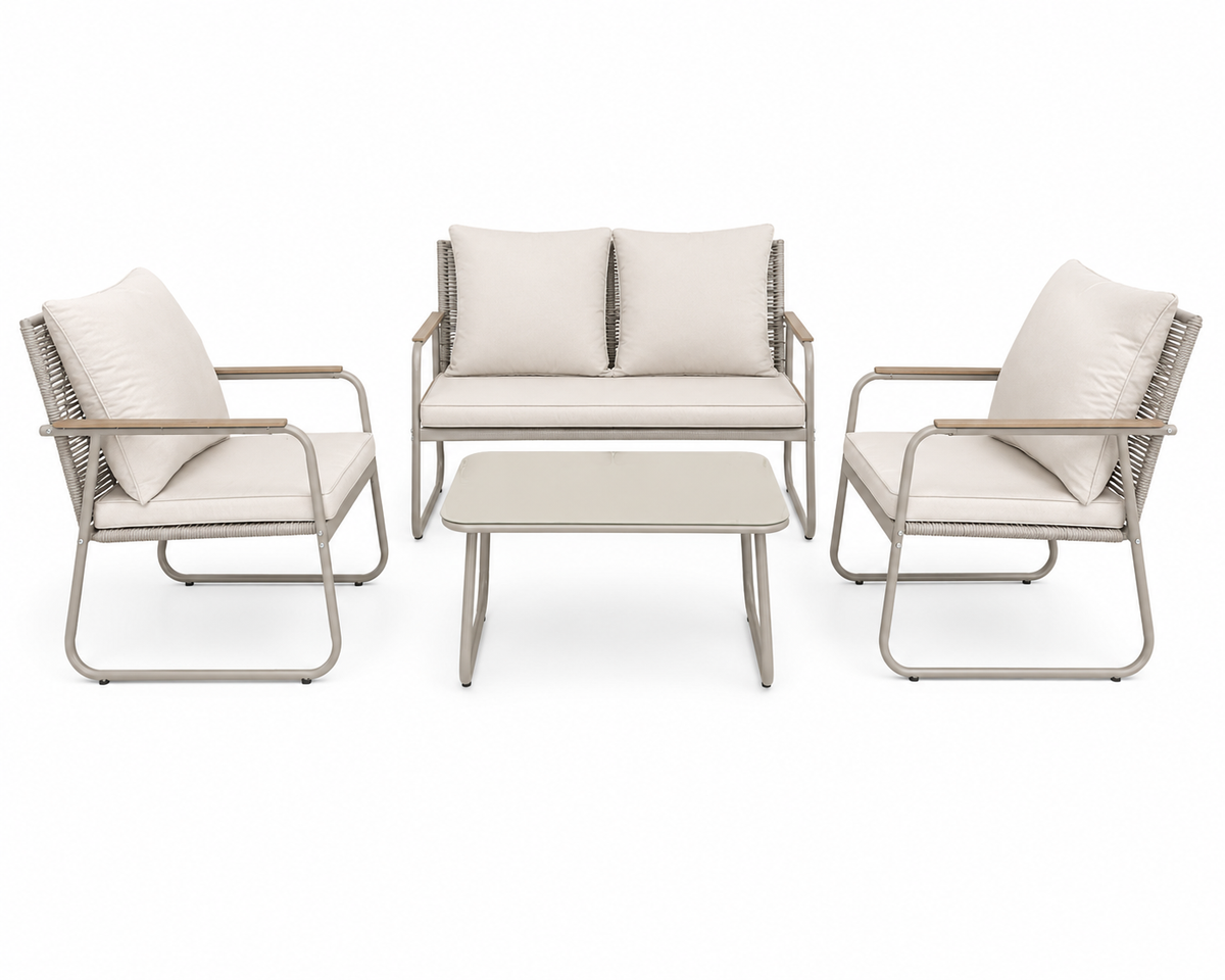 Modern Outdoor Lounge Set (2+1+1 with Coffee Table)
