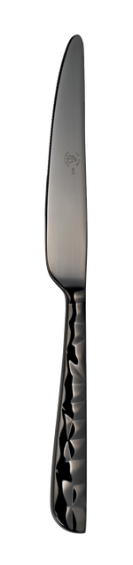 Dessert Knife - Stainless Steel Mirror Finish, Black Textured Handle, 21 cm