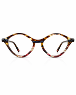 Brown blue multicolored glasses