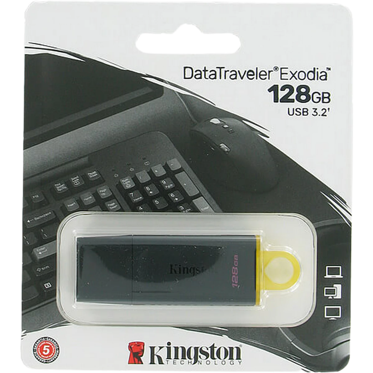 Kingston (DTX/128GB) 128Gb DataTraveller Exodia USB3.2 Flash Drive - Black