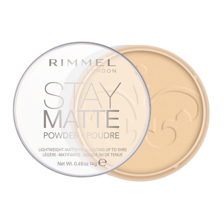 Rimmel London Stay Matte  Pressed Powder- 001 Transparent | Savonera Lebanon