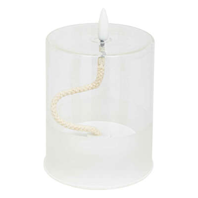 ANAIS LED Glass Candle with 3D Wick and Glittering Effect