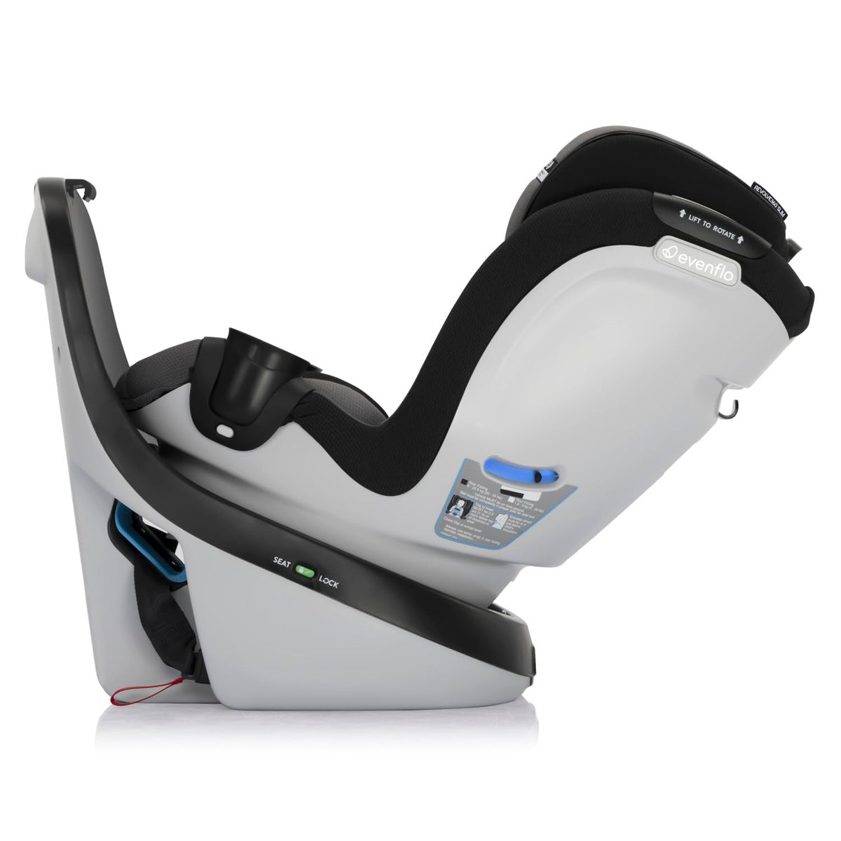 Evenflo Revolve360 Slim 2-in-1 Rotational Car Seat with SensorSafe obsidian black