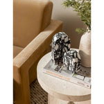 Black and White Marble Arch Decoration Modern European Ornament