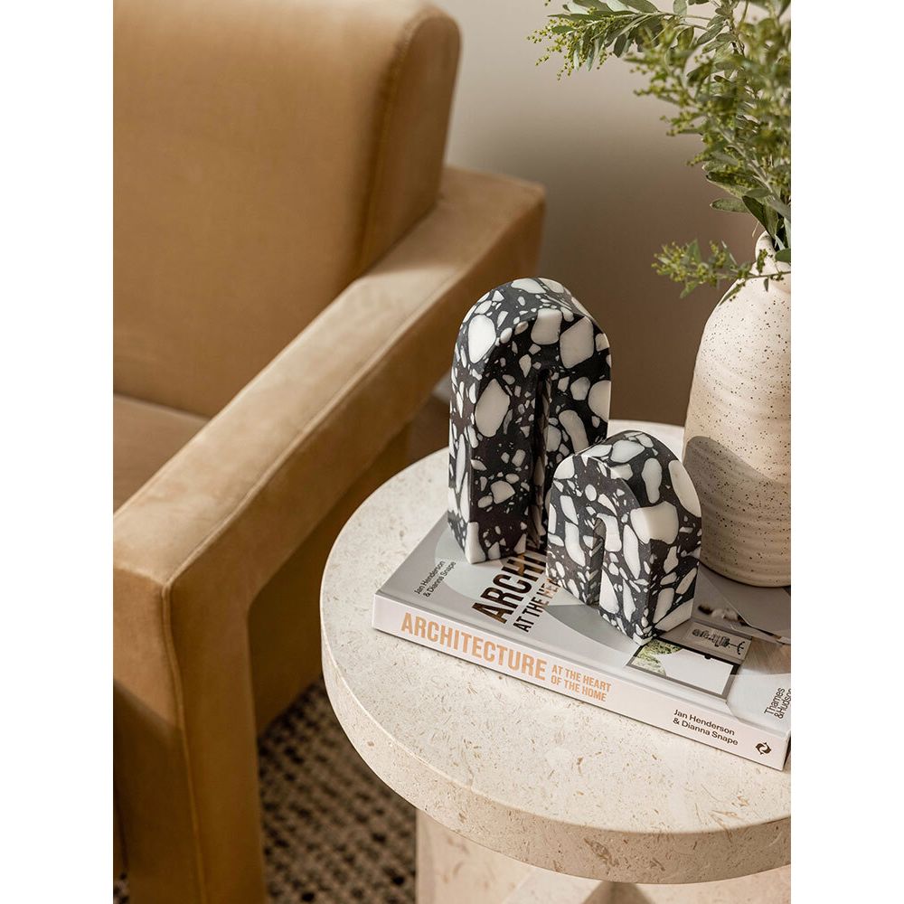 Black and White Marble Arch Decoration Modern European Ornament