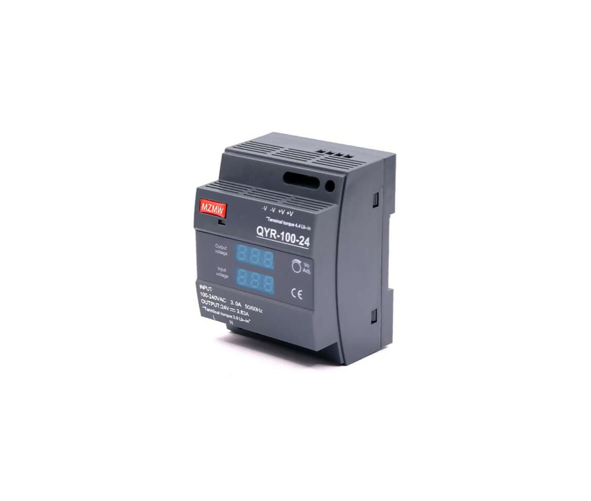 Power Supply SMPS | Rail Mount | 24V 4.16A 100W | With Display