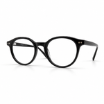 Black round eyeglasses