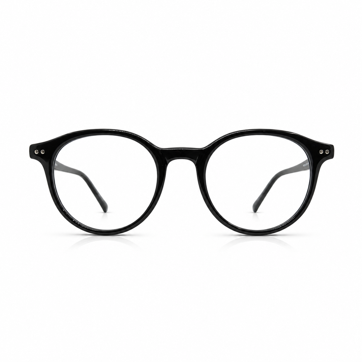 Round eyeglasses black