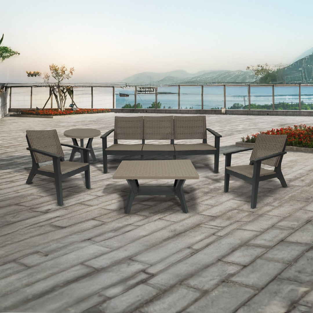 Tropicano Sofa 3 Seaters Resin Fiberglass Outdoor Sofa