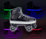 NIJDAM ROLLER SKATES FLASHING GLITTER AND GLAMOUR